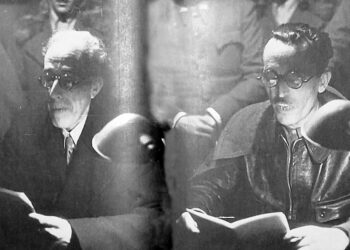 El coronel Casado junto a Julian Besteiro.