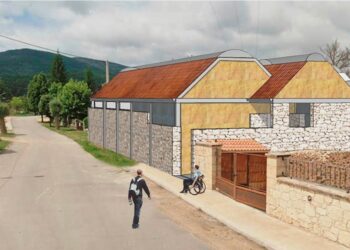 Recreación de la nueva Casa del Parque de Navafría / JCYL