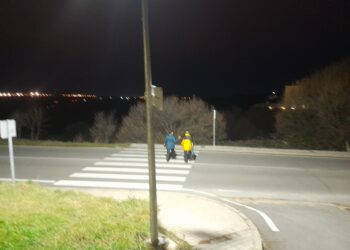 Paso de peatones en la entrada de Tabanera / AYTO. DE PALAZUELOS DE ERESMA