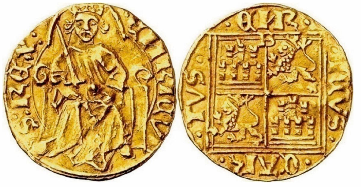 Serie de oro acuñada antes de 1471, con leyenda ENRICUS QVARTS REX.