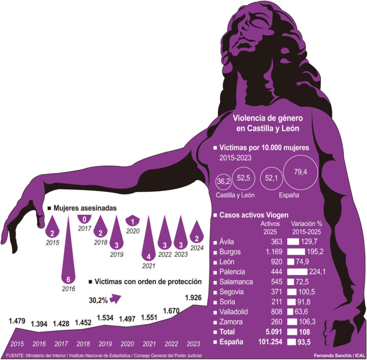 Estadística de la violencia de género en Castilla y León./ ICAL
