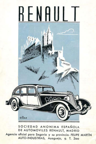 El Alcázar de Segovia en la fantasía y la publicidad (II) 1 10 Alex utomovil 1935