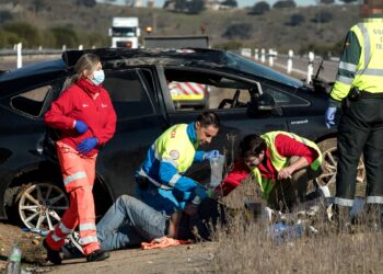 Un accidente en la A-62 en Salamanca se saldó con dos heridos (FOTO: VICENTE - ICAL)