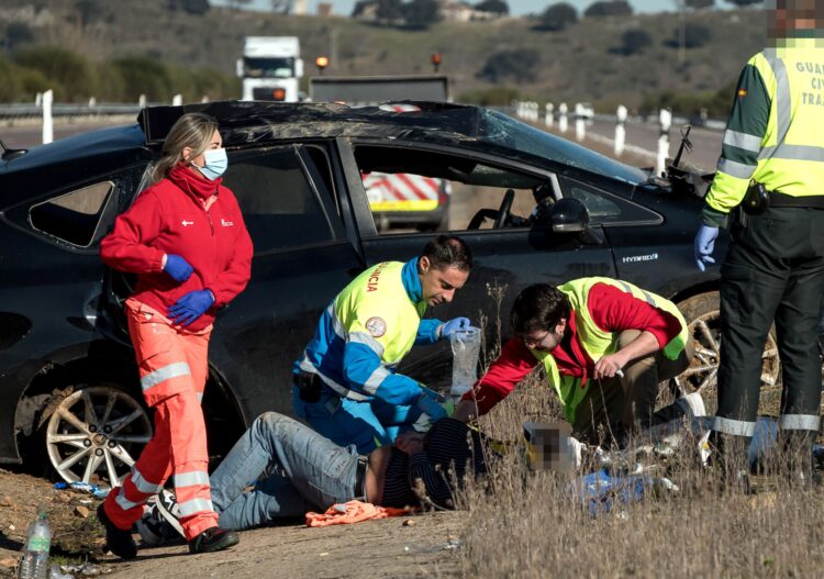 Un accidente en la A-62 en Salamanca se saldó con dos heridos (FOTO: VICENTE - ICAL)