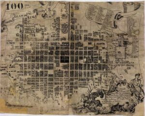 Mapa de 1753 de Ciudad de México.