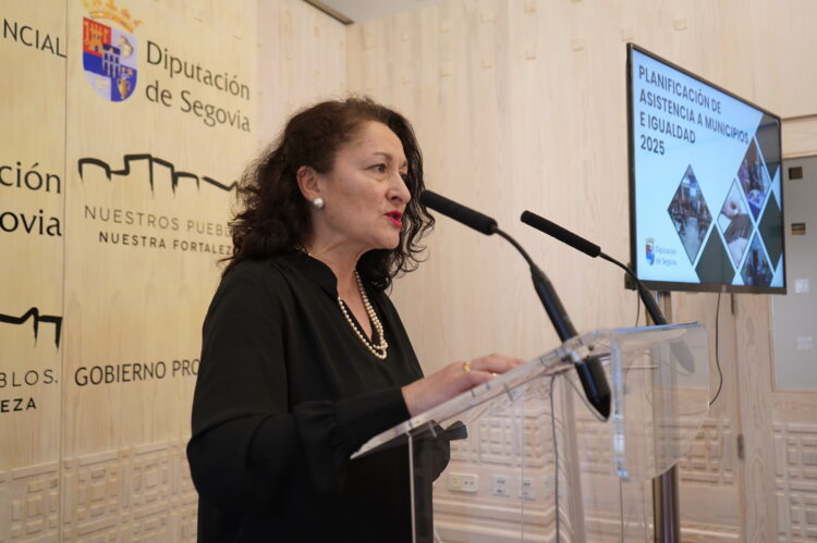 La Diputación invierte 50.000 euros para digitalizar las instituciones rurales 1 Pilar Martín durante la presentación del programa. /DIPUTACIÓN DE SEGOVIA