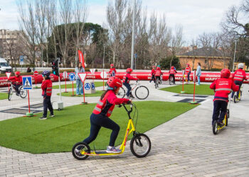 Circuito de seguridad vial instalado en el entorno de la Plaza de Toros de Segovia. / HÉCTOR CRIADO