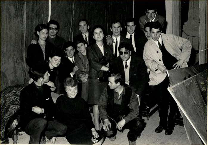Grupo de teatro del Club Studio, 1967.