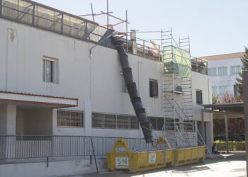 Obras en el IES 'María Moliner', de Segovia. / KAMARERO