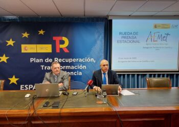 Jacinto Canales y Manuel Mora durante la rueda de prensa. /DELEGACIÓN DEL GOBIERNO