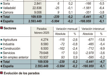 Desempleo en Castilla y León.