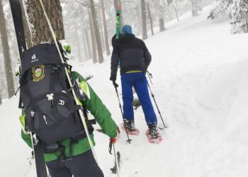 Intervención de rescate de los GREIM en el puerto de Navacerrada. / GREIM