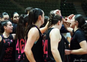 Las jugadoras del Cochinillo Segoviano celebran la victoria en un choque del presente curso./CD. SPORDEPORTE
