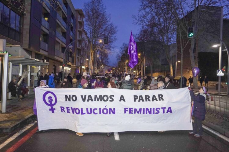 La manifestación a su paso por Conde de Sepúlveda./HÉCTOR CRIADO