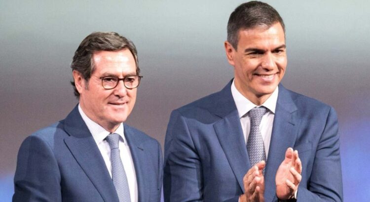 Garamendi intenta el control de Cepyme con su candidata, Ángela de Miguel, presidenta de CEOE en Valladolid 1 El presidente de CEOE, Antonio Garamendi y el presidente del Gobierno, Pedro Sánchez. Europa Press.