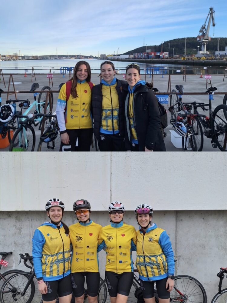 La comitiva del club segoviano durante la cita./TRIATLÓN IMD SEGOVIA