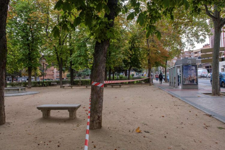 Parque cerrado en la capital. / K.