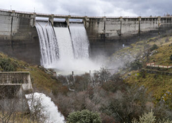 Aspecto del embalse del Pontón Alto estos días.