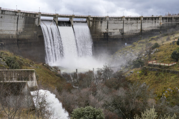 Aspecto del embalse del Pontón Alto estos días.