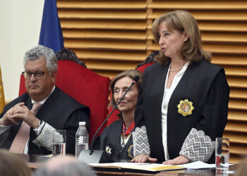Ana del Ser jura su cargo en el Palacio de Justicia de Burgos, sede del TSJCYL. / Ricardo Ordóñez