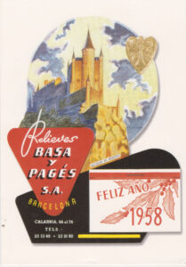 22 Felicitacion de ano nuevo Basa y Pages 1958 X