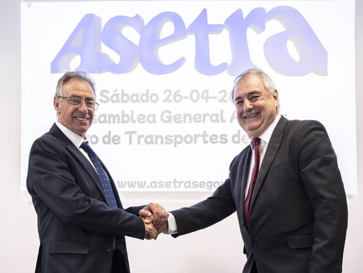 Ángel Esteban, nuevo presidente de Asetra 1 Ángel Esteban y Juan Andrés Saiz Garrido. / ASETRA