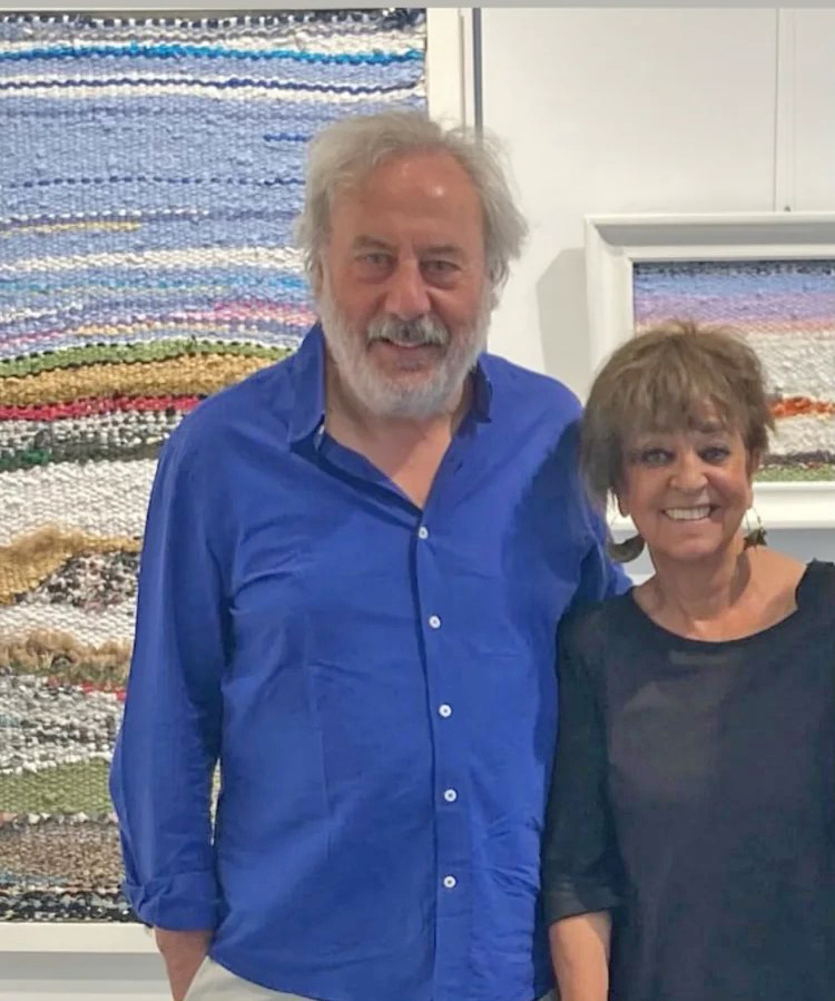 Con Julio Llamazares en la exposición de Móstoles.