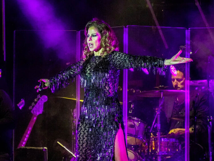 Pastora Soler, durante el concierto en Segovia. / HÉCTOR CRIADO