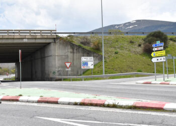 Intersección de la A-1 con la N-110, en Santo Tomé del Puerto. / A.M.