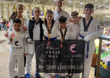 Medallistas del RM-Sport Innoporc en Plasencia.