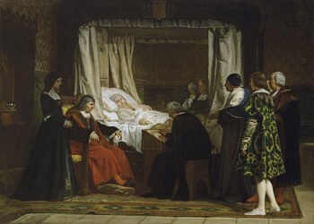 “Doña Isabel la Católica dictando su testamento”. Eduardo Rosales, 1864.