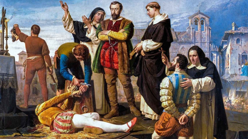 Los comuneros Padilla, Bravo y Maldonado en el patíbulo. Antonio Gisbert. 1860.