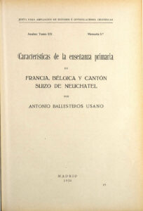 Memoria de su estancia en Europa.