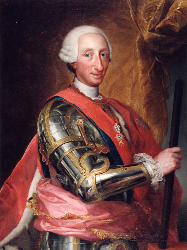 Retrato de Carlos III. Raphael Mengs, 1760.