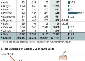 Visados de dirección de obra nueva en Castilla y León.