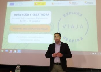 Instantes de la primera sesión presencial del programa en Ayllón / DIPUTACIÓN