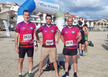 Parte de la comitiva el club Segovia Orientación durante su participación el la de Liga Nacional O-PIE de Pontevedra./CLUB SEGOVIA ORIENTCIÓN