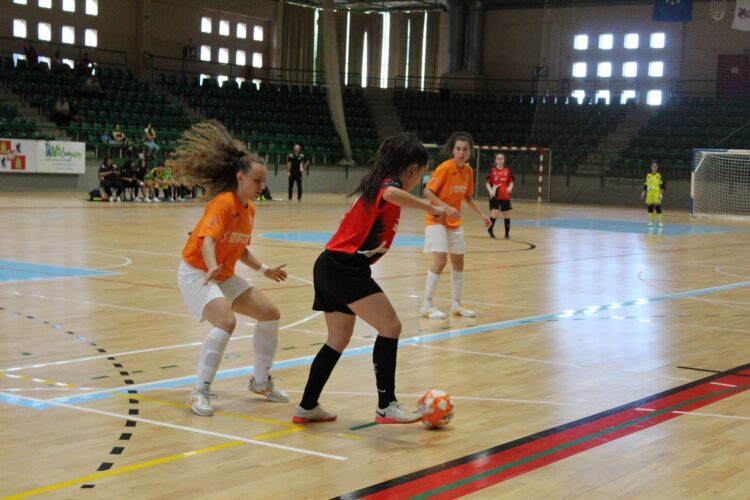 El Segosala no afloja y vence a Mioño 1 La jugadora del Segosala controla el balón de espaldas a portería en la imagen de archivo. /E.A