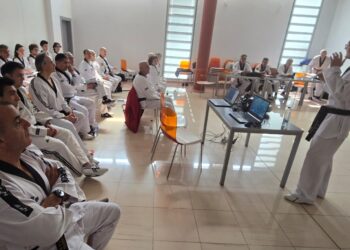 Un instante de una ponencia durante la cita celebrada en Cantalejo./JANSU GYM