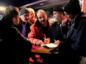 Artistas del ámbito del blues como Flaco Barral, Ñaco Goñi o Xulian Freire el día del concierto-homenaje.