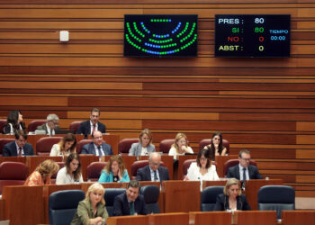 Momento de votaciones durante la segunda jornada de Pleno en las Cortes. / Rubén Cacho