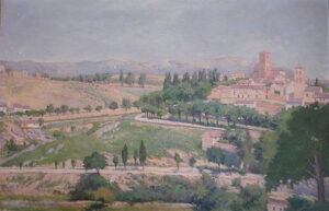 24 SEGOVIA vista crta VA y padre claret antigua 1949 M Rodera