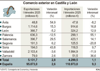Comercio exterior en Castilla y León.