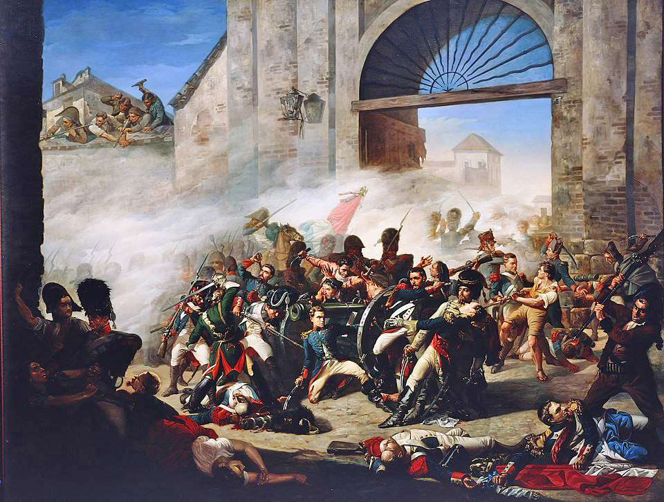 Cuadro sobre la muerte de Daoiz y defensa del Parque de Monteleón. 1862. Manuel Castellano.