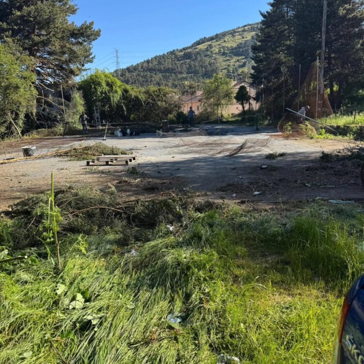 Comienzan las obras en la pista de tenis de San Rafael 1 Vista del inicio de las obras / AYTO. EL ESPINAR