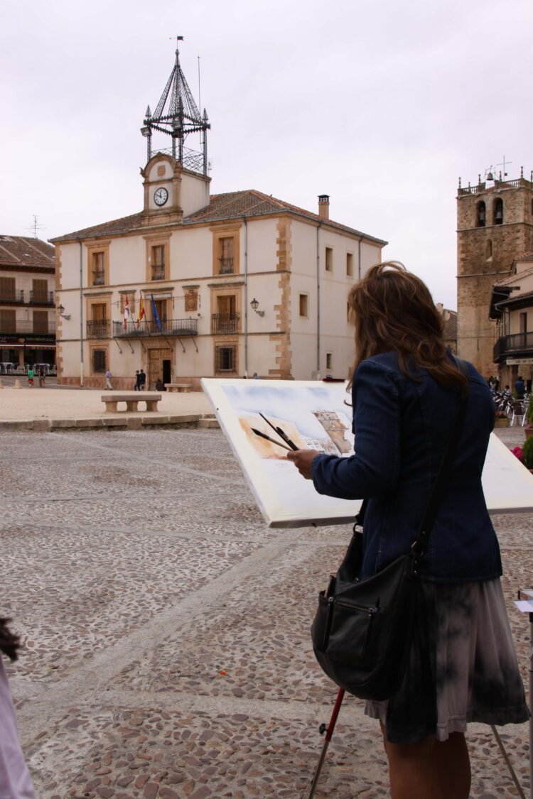 Medio siglo de arte en Riaza 1 Certamen Internacional de Pintura Rápida ‘Villa de Riaza’ en ediciones anteriores / E.A.