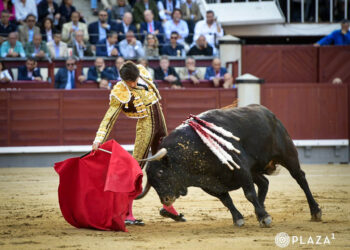 Derechazo de Sebastián Castella en Las Ventas. / PLAZA 1