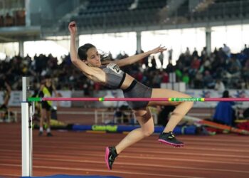 Irene García durante un ejercicio de la cita en Valladolid./VELOX