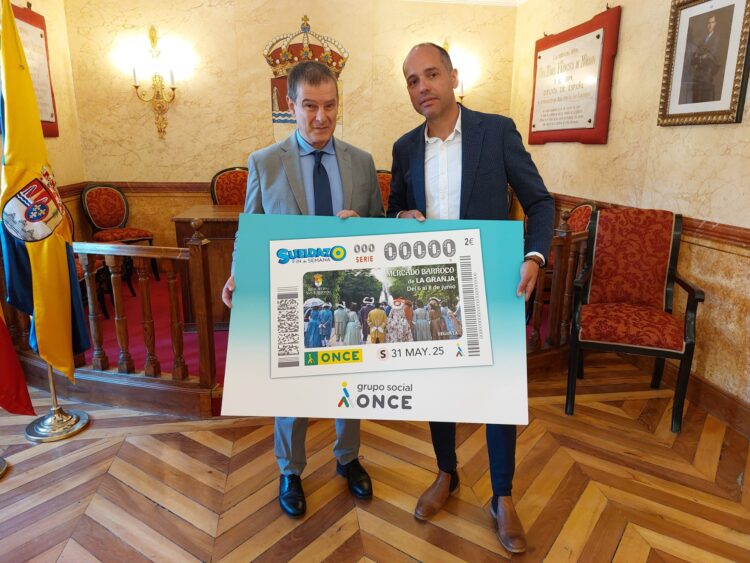 La ONCE dedica un cupón al Mercado Barroco de La Granja de San Ildefonso 1 Presentación del cupón / AYTO. DE EL REAL SITIO DE SAN ILDEFONSO