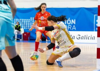 Elena González durante un partido con el Poio Pescamar./E.A